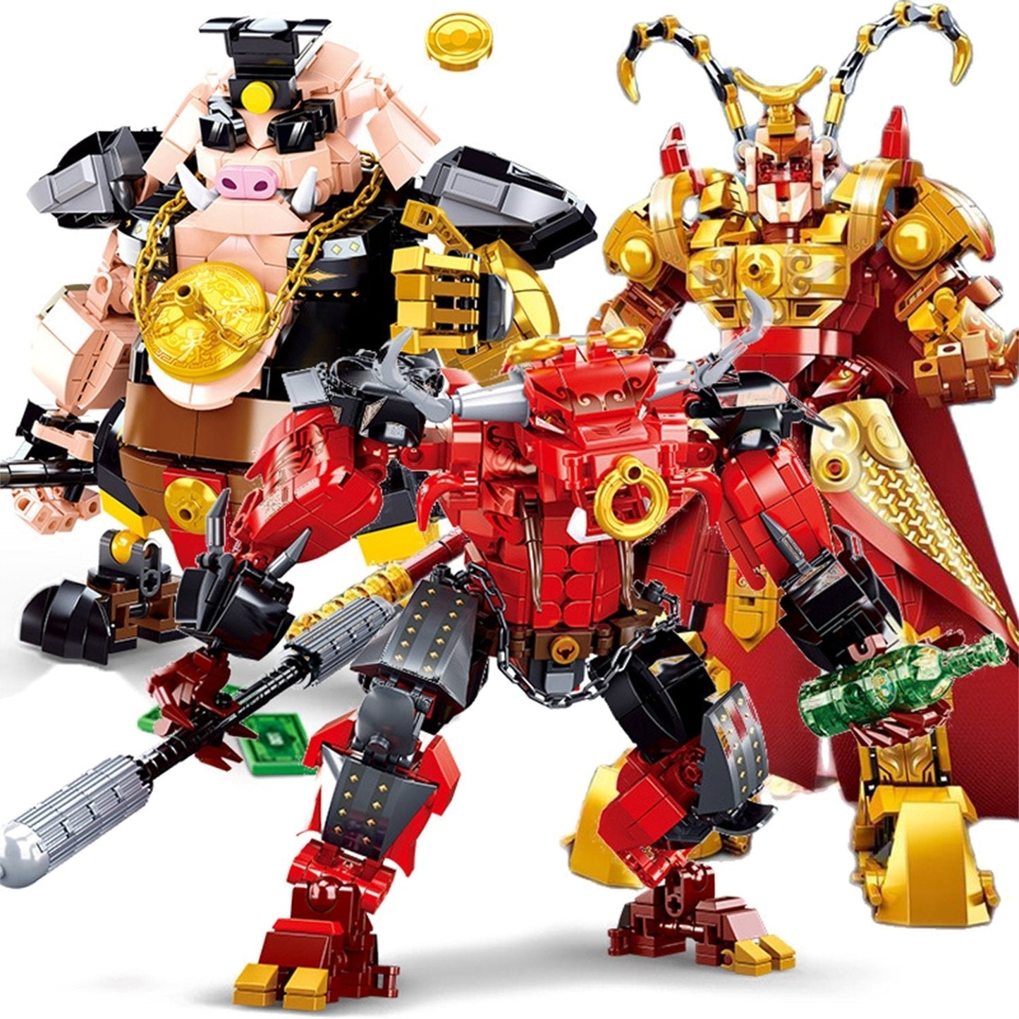Brehn | Wukong Affe Bulle Schwein Mecha Krieger Baukästen