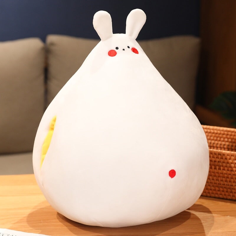 Brehn | Zuki der weiße Hase Plüschfigur mit Mini-Gesicht