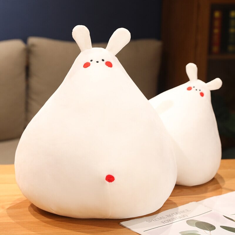 Brehn | Zuki der weiße Hase Plüschfigur mit Mini-Gesicht