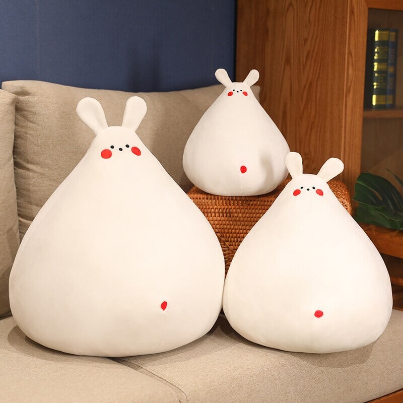 Brehn | Zuki der weiße Hase Plüschfigur mit Mini-Gesicht