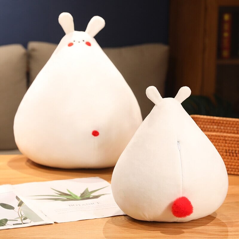 Brehn | Zuki der weiße Hase Plüschfigur mit Mini-Gesicht