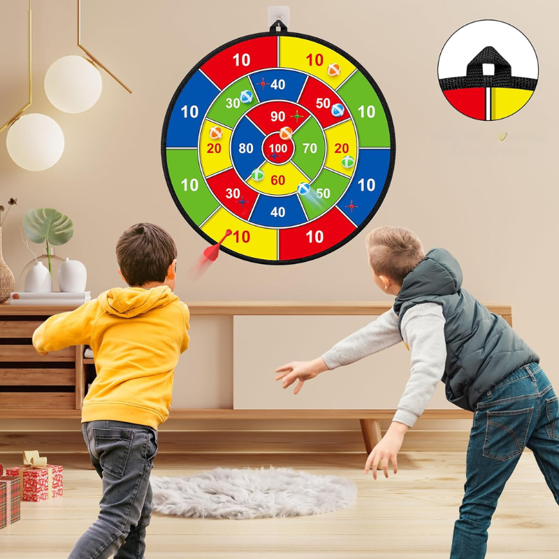 Beidseitiger Kinder-Dart – Große sichere Dartscheibe für drinnen & draußen | Brehn