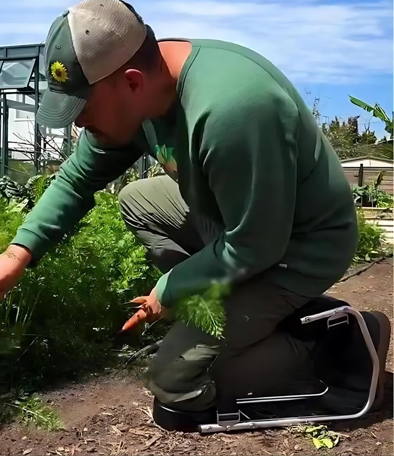 Brehn | Tragbare Gartenkniepolster und Hocker - GardenEase Duo