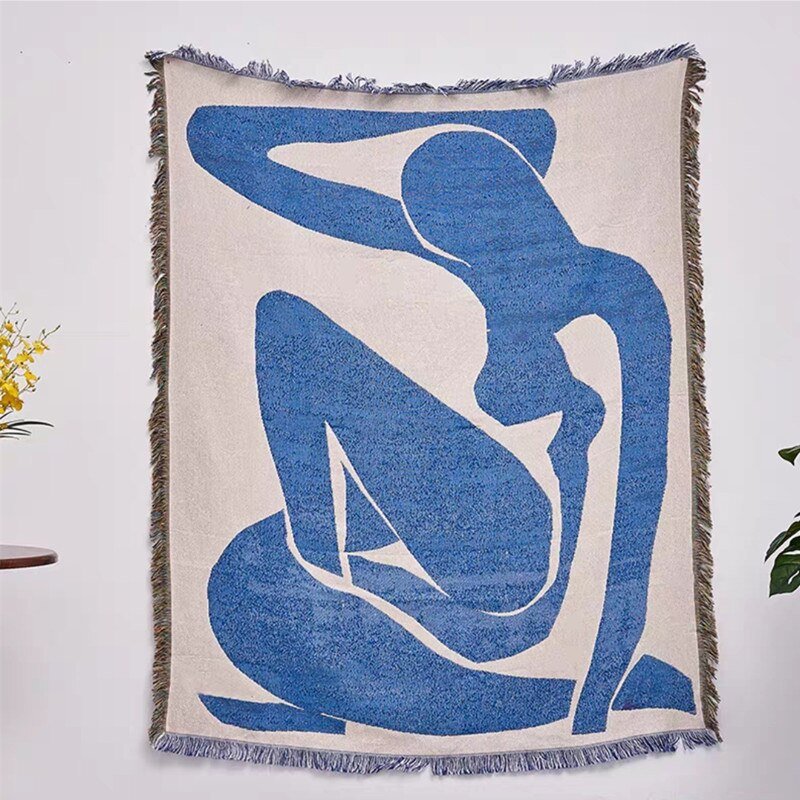 Gestrickte Jacquard-Wurfdecke für gemütliche Wohnkultur | Brehn