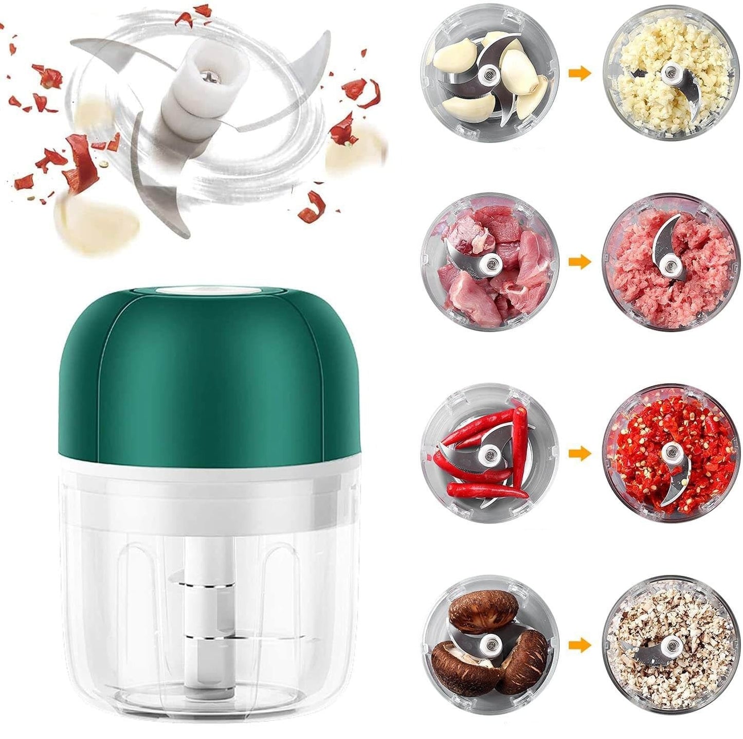 ChopEase Elektrischer Knoblauchpresser – USB aufladbar – Kompakt & Leistungsstark – 250ml | Brehn