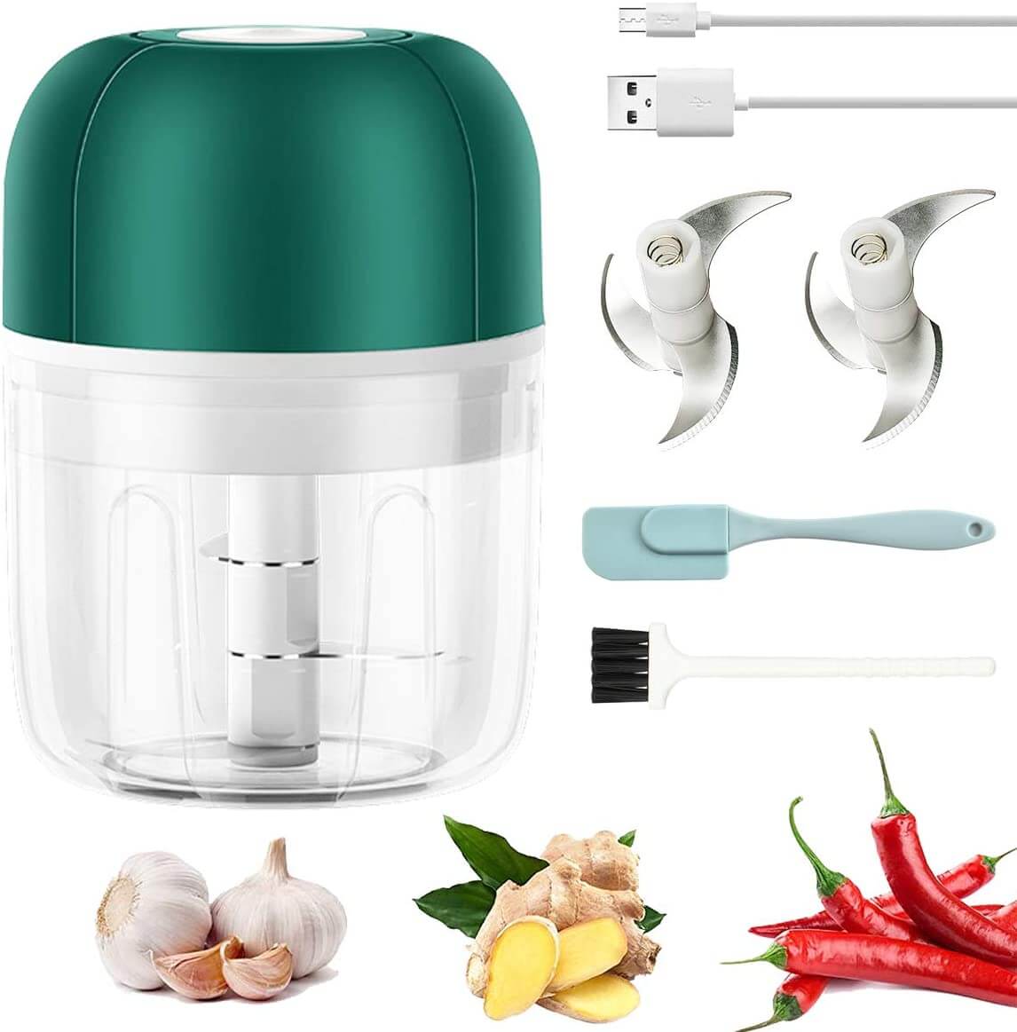 ChopEase Elektrischer Knoblauchpresser – USB aufladbar – Kompakt & Leistungsstark – 250ml | Brehn