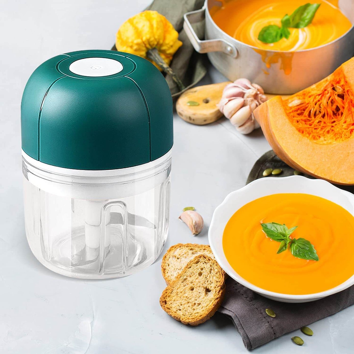 Elektrische Knoblauchpresse ChopEase – USB-aufladbar – Kompakt & Leistungsstark – 250 ml