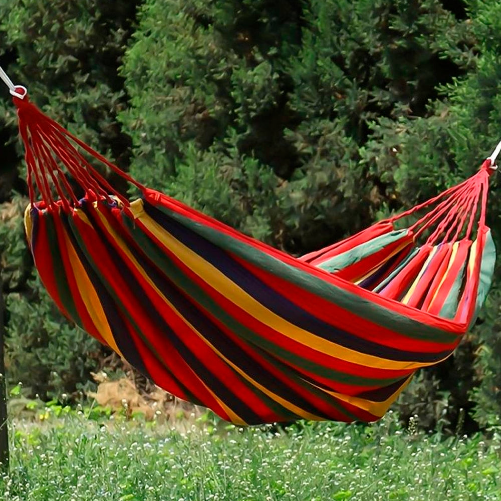 Hängematte - von Camping Hammock (rot gestreift) | Brehn