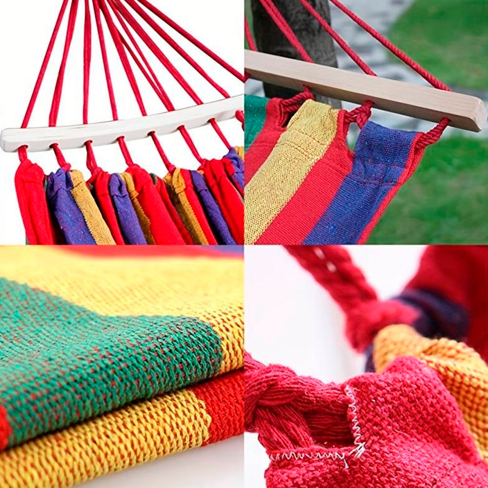 Hängematte - von Camping Hammock (rot gestreift) | Brehn