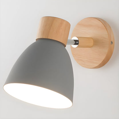 Hölzerne Nordische Wandlampe mit Schalter für Gemütliches Schlafzimmer | Brehn