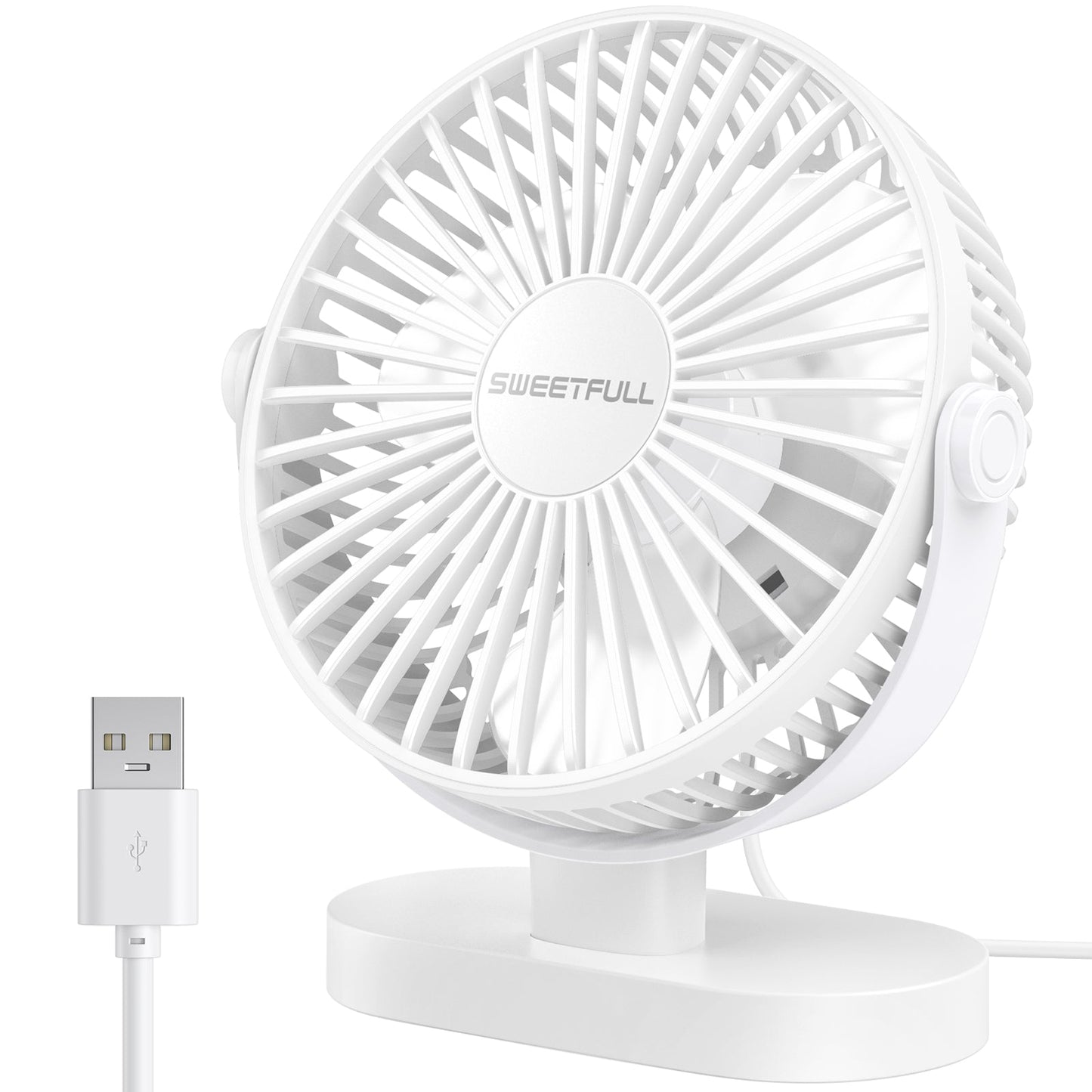 6,5 Zoll USB Kleiner Tischventilator für Zuhause Büro Auto Outdoor Reisen | Brehn