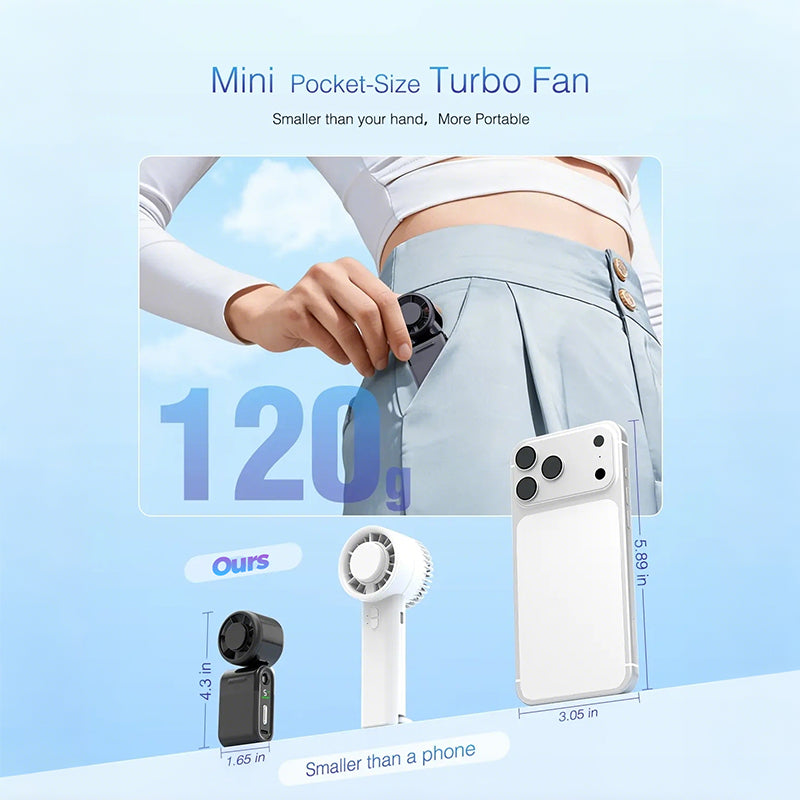 Faltbarer Handheld Turbo Mini Tragbarer Ventilator | Brehn