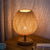 Woven Bamboo Nachttischlampe im Vintage-Retro-Stil | Brehn