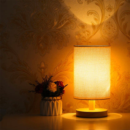 Skandinavische Holz-Nachttischlampe mit Touch Control Design | Brehn