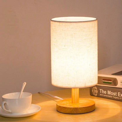 Skandinavische Holz-Nachttischlampe mit Touch Control Design | Brehn