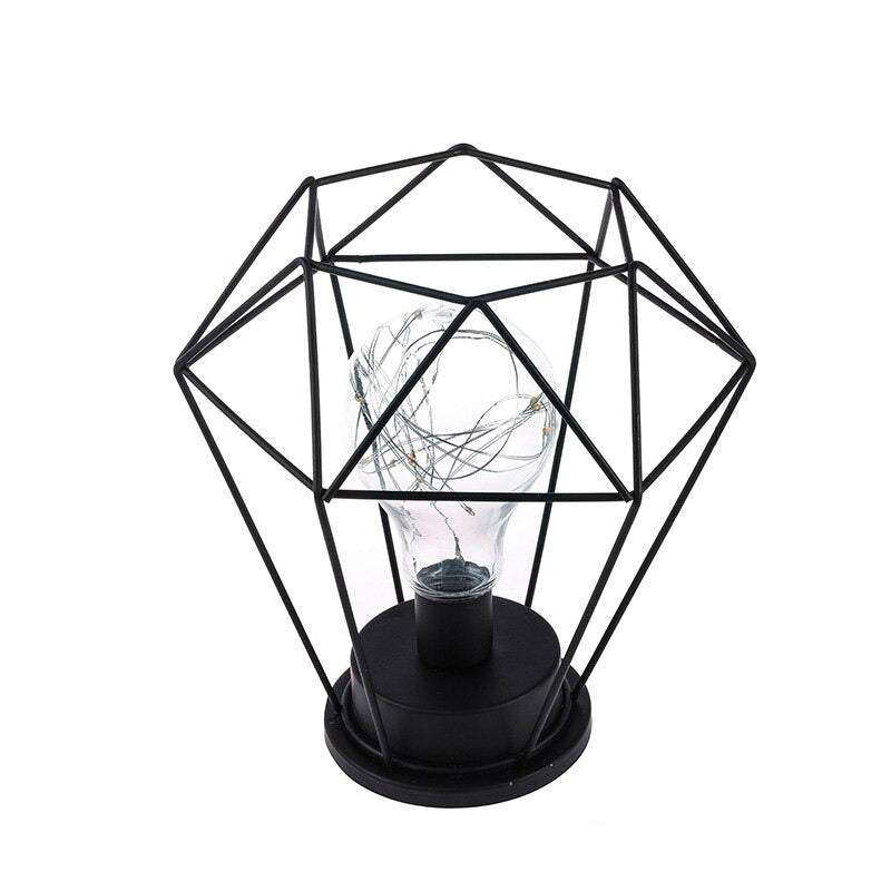Industrielle Akku-Bedseitenlampe mit bunten Perlen | Brehn