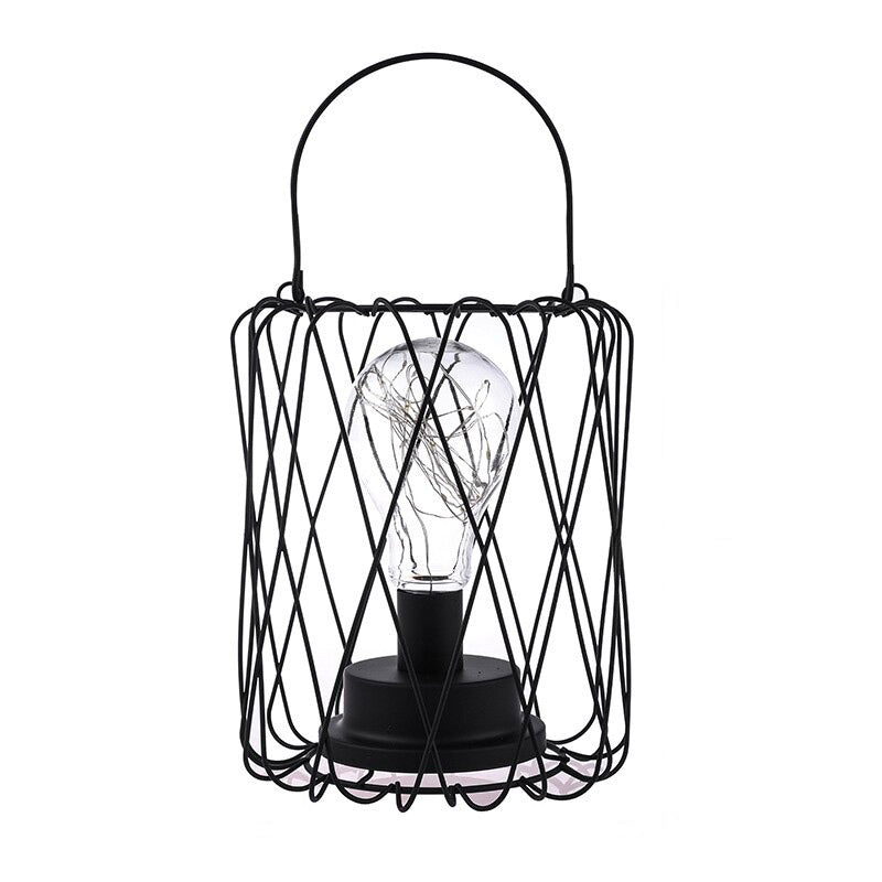 Industrielle Akku-Bedseitenlampe mit bunten Perlen | Brehn