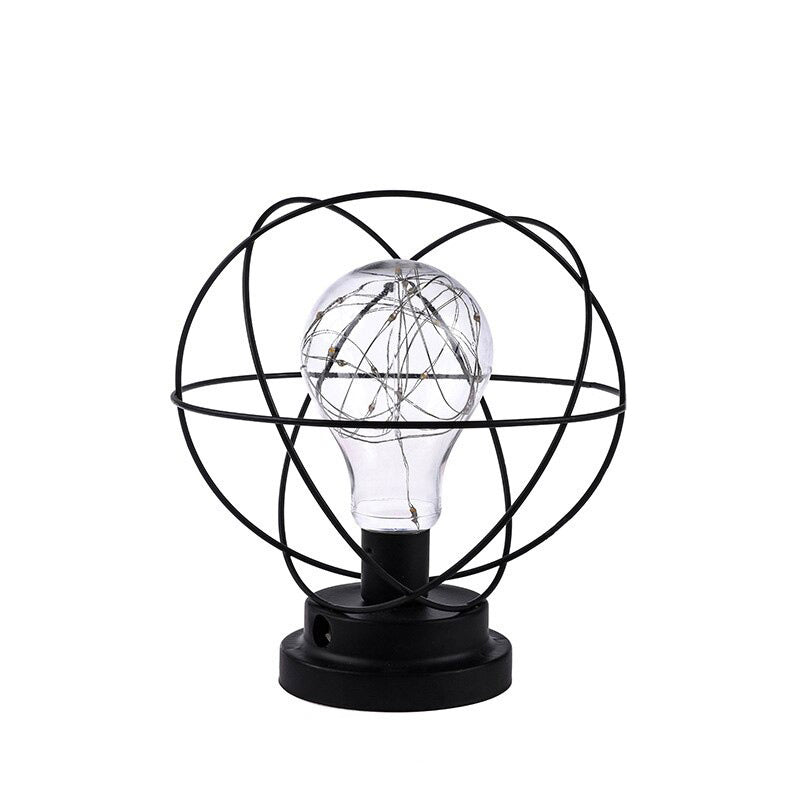 Industrielle Akku-Bedseitenlampe mit bunten Perlen | Brehn