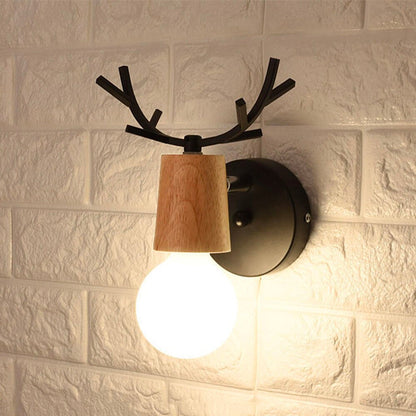 Deer Antler Wand Nachttischlampe Wandleuchte im nordischen Stil Design | Brehn