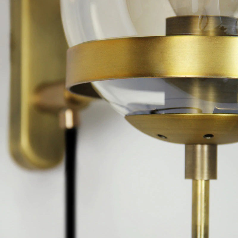 Chic Design Wand Nachttischlampe Wandleuchte mit Glasballschirm | Brehn