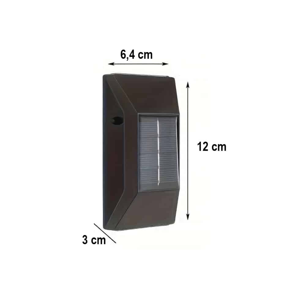 LED-Solarzellen-Wandleuchte (Up-Downlight), 2 Stk. Schwarz | Brehn