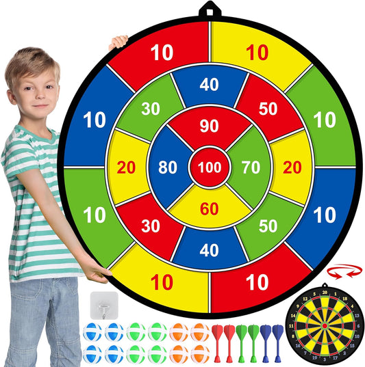 Große Dartscheibe für Kinder mit Klebebällen und Darts – PlayTarget