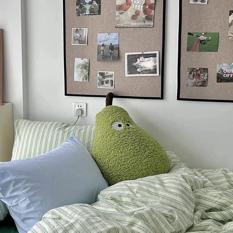 Großes Plüsch-Birnen-Sofa-Kissen für gemütliche Schlafzimmerdekoration | Brehn
