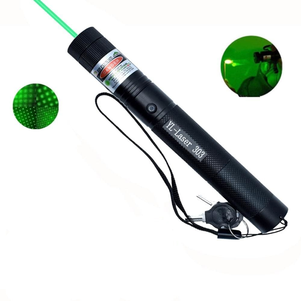 Hochleistungs-Laserpointer 303 | Starker grüner Strahl für große Entfernungen