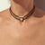 Brehn | Geschichtete Lederherz Choker-Halskette