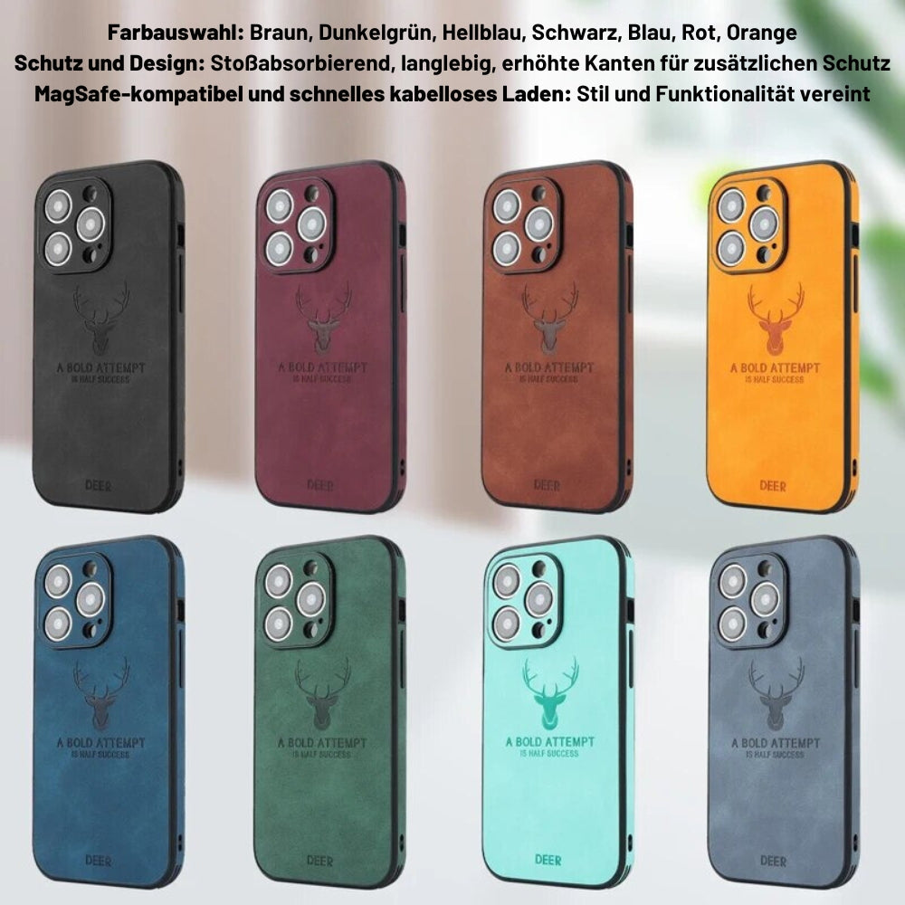 Brehn | Deer - Luxuriöse Leder-iPhone-Hülle mit stilvollem Design und stoßfestem Schutz