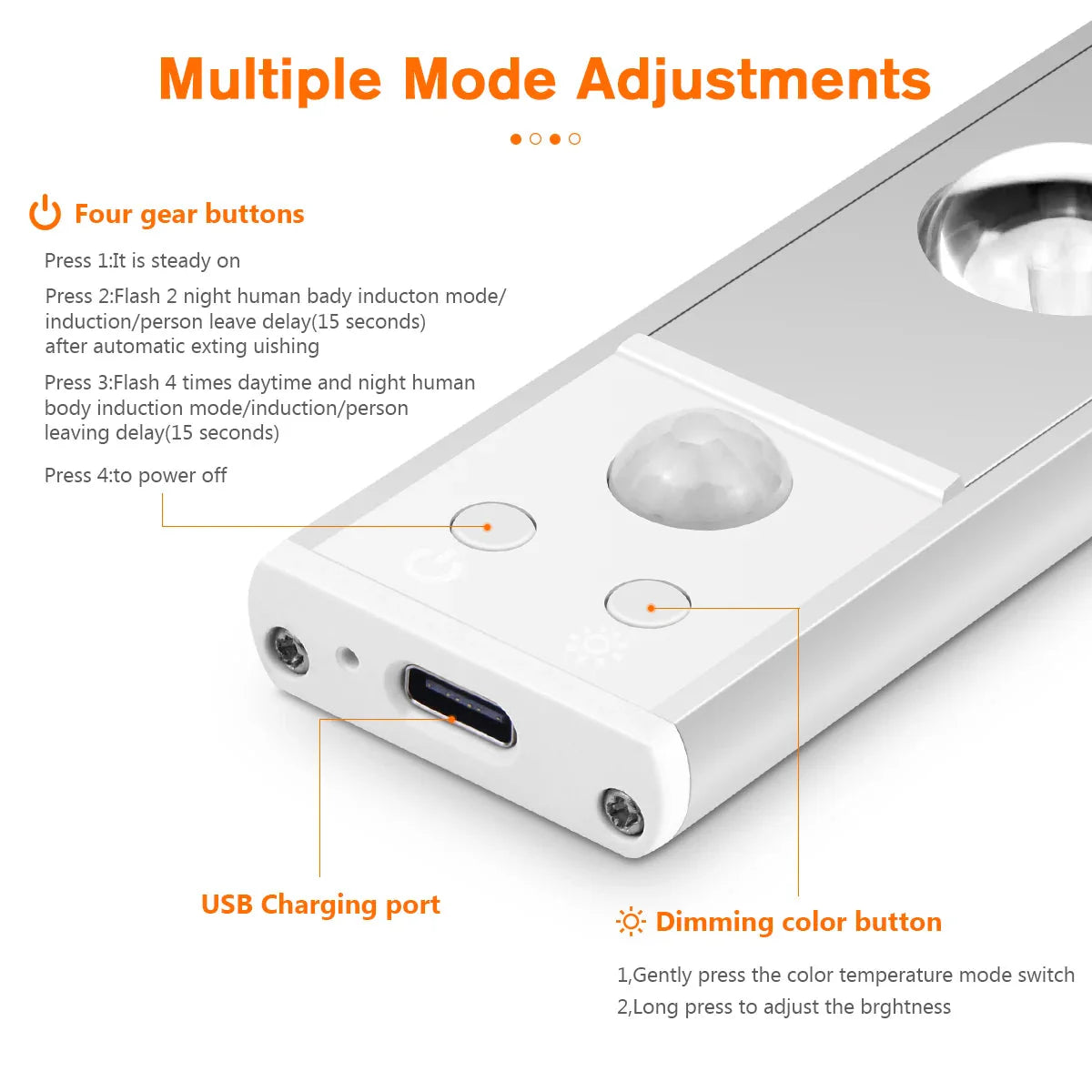 LED Unterbau-Spots Rechargeable Magnet Nachtlicht | Brehn