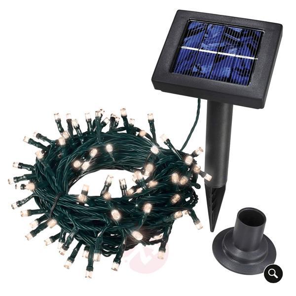 LED-Lichterkette Solarzellenbetrieben mit 100 LED (mehrere Farben) - 9 Meter | Brehn