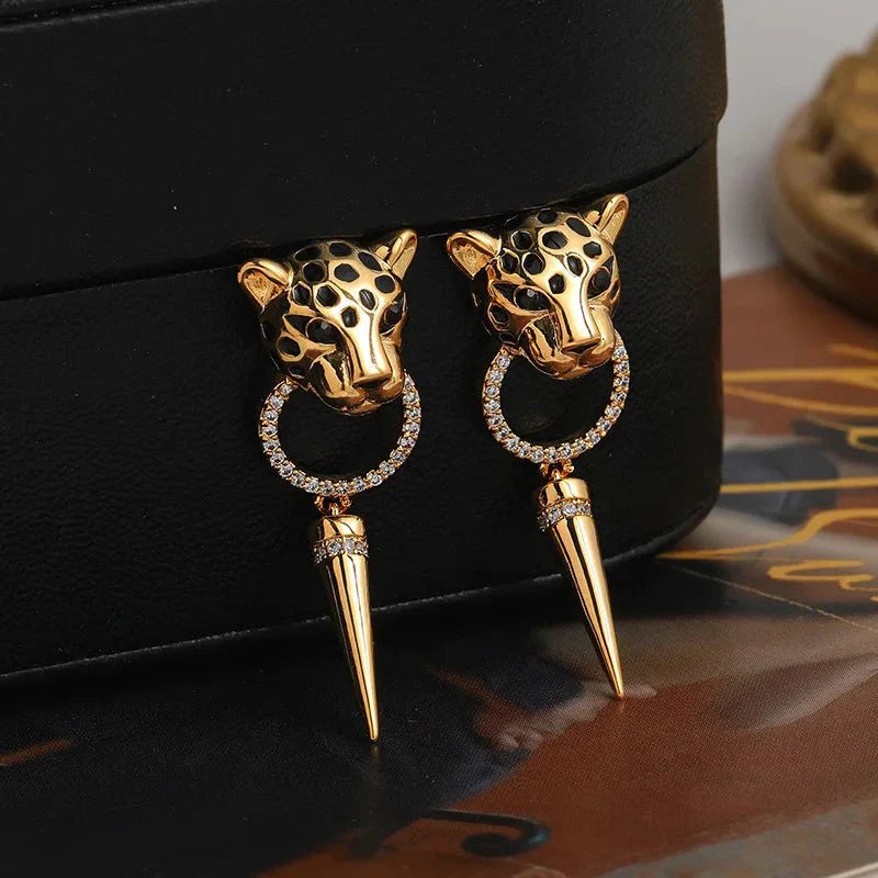Brehn | Leopard Kreis Ohrringe