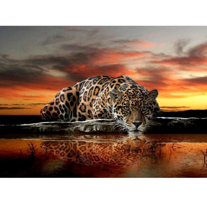 Leopard Reflection - GemPaint Kit | Brehn