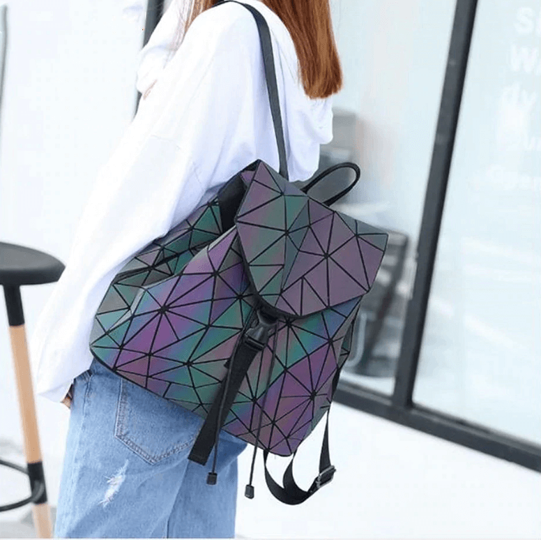 Reflektierender Farbwechselnder Geometrischer Rucksack für Frauen | Brehn