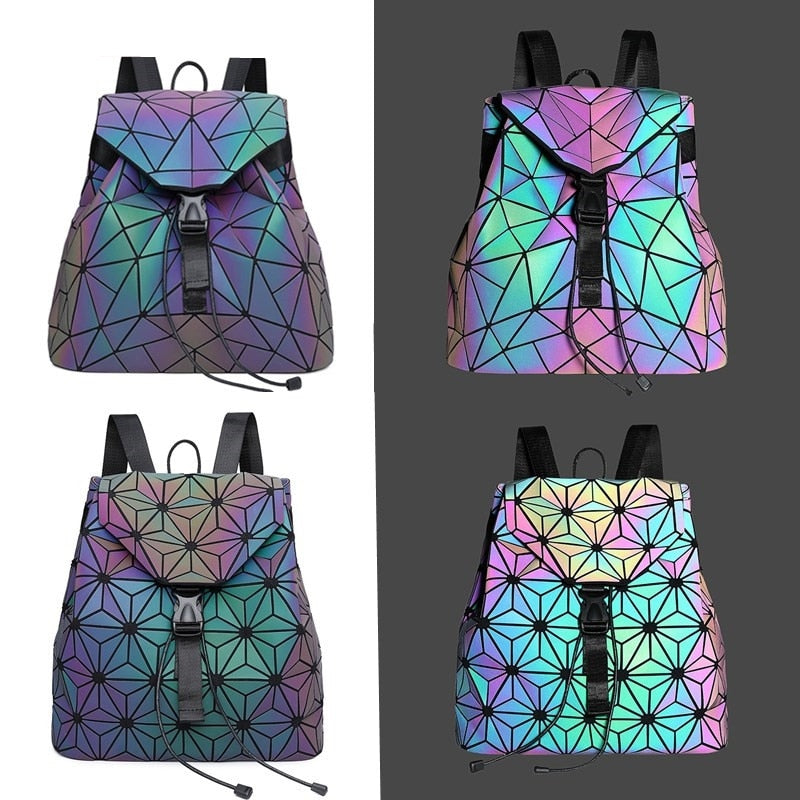 Reflektierender Farbwechselnder Geometrischer Rucksack für Frauen | Brehn