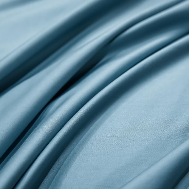 Hellblaues Superheld 1000 TC Bettbezug-Set – ultra-weiche ägyptische Baumwolle mit Satin-Finish | Brehn