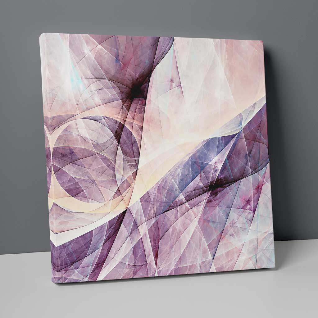 Abstraktes Fraktal Lila Rosa Violett Nr. 3 Druck auf Leinwand