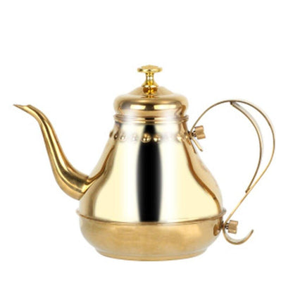 Langer Edelstahl Mundtopf Kessel mit Milchfilter-Infuser Oolong Teekanne | Brehn
