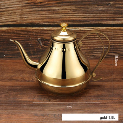 Langer Edelstahl Mundtopf Kessel mit Milchfilter-Infuser Oolong Teekanne | Brehn