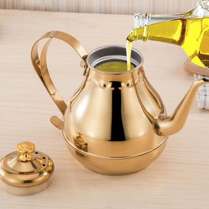 Langer Edelstahl Mundtopf Kessel mit Milchfilter-Infuser Oolong Teekanne | Brehn