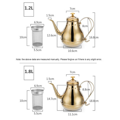 Langer Edelstahl Mundtopf Kessel mit Milchfilter-Infuser Oolong Teekanne | Brehn