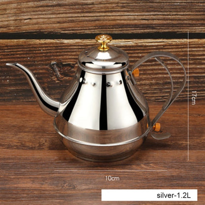 Langer Edelstahl Mundtopf Kessel mit Milchfilter-Infuser Oolong Teekanne | Brehn