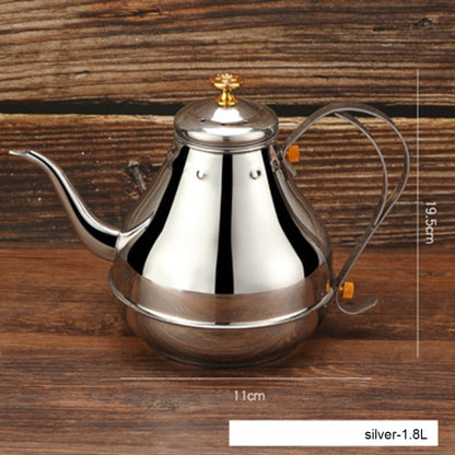 Langer Edelstahl Mundtopf Kessel mit Milchfilter-Infuser Oolong Teekanne | Brehn