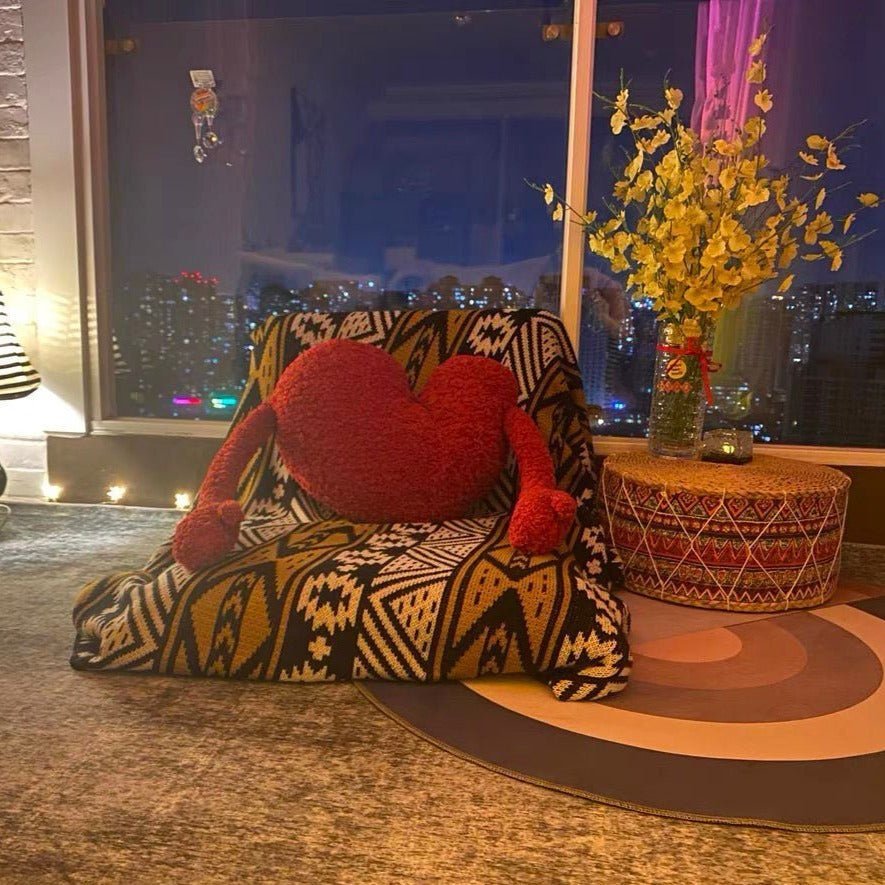 Love Heart Sofa Kissen in weichem Plüschstoffdesign | Brehn