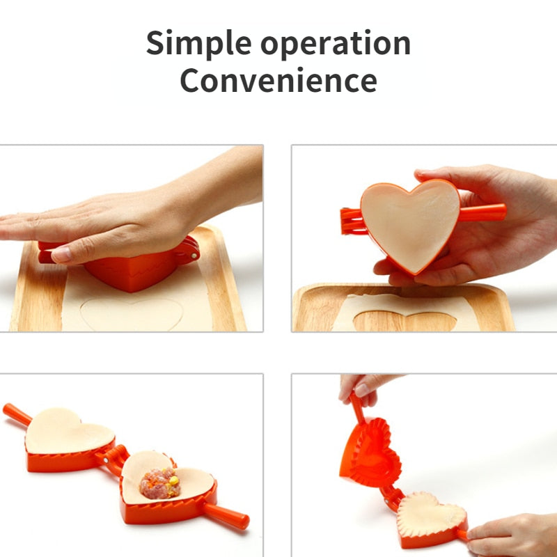 Love Shape Dumpling Mold Plastic Mold Large Kitchen Accessories | Brehn