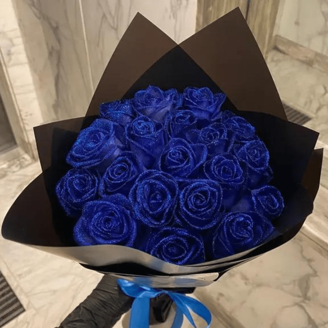 Fleurion Forever Bloom Rose | Echte, konservierte Glitzerrose für romantische Geschenke und als Dekoration
