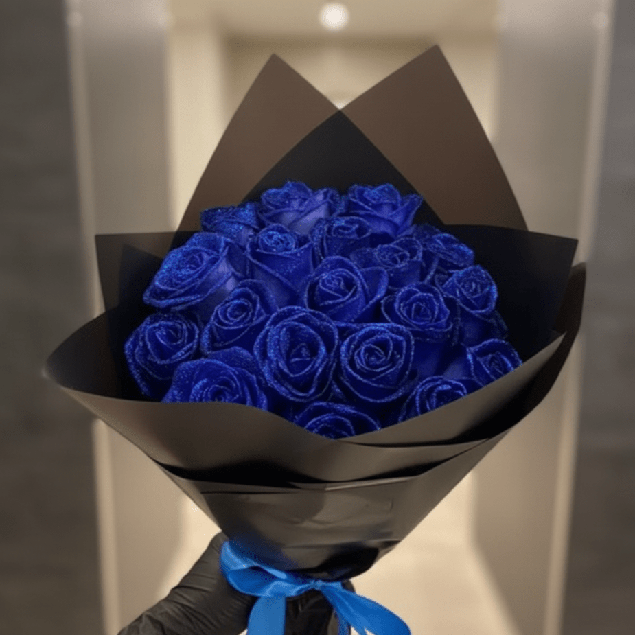 Fleurion Forever Bloom Rose | Echte, konservierte Glitzerrose für romantische Geschenke und als Dekoration