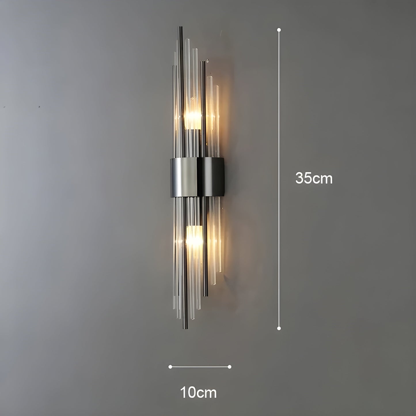 Wandleuchte mit Kristalleffekt – Elegantes Design mit goldenen Akzenten