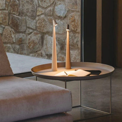 Minimalistische LED Stimmungsleuchte im Nordischen Design, Kabellos, Ideal als Lese- und Tischlampe | Brehn